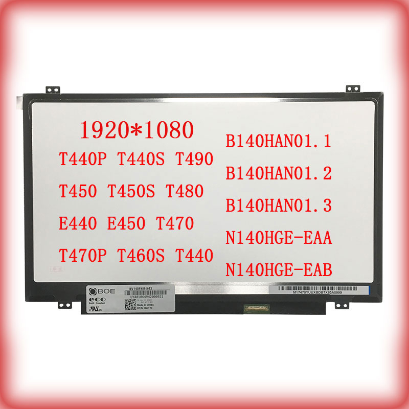 Laptiptop 14 Zoll LED Display Matt - Ersatzdisplay Für Lenovo ThinkPad L440 T440 E440 Serie