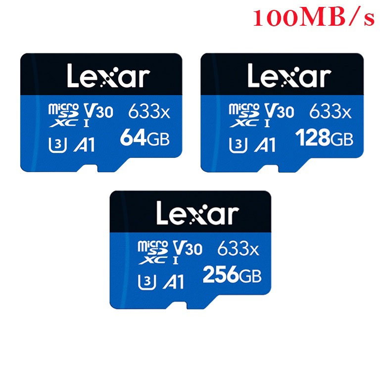 For Lexar Memory card 64G/128G/256G A1 U3 high speed card 100MB/s 4k tf micro extreme sd card