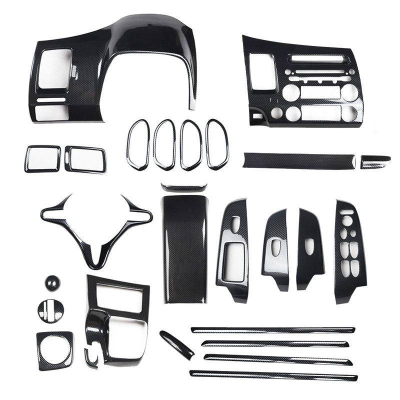 Hydro Dipped Fiber Window Switch Covers For Honda Civic 4DR 2006-2011 – Gloss Black – Set Of 4