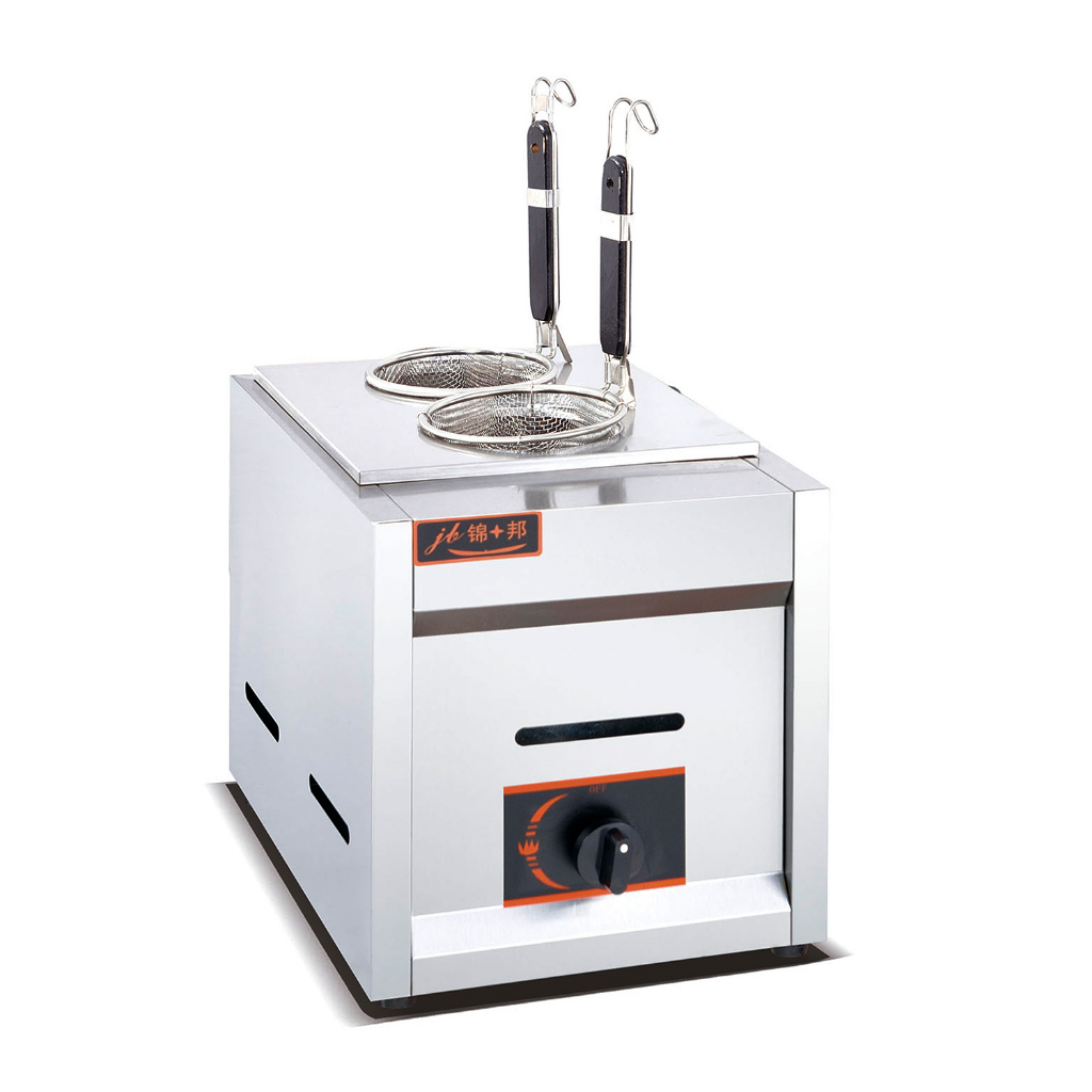 Double baskets gas noodle cooker GH02 commercial LPG 2 holes
