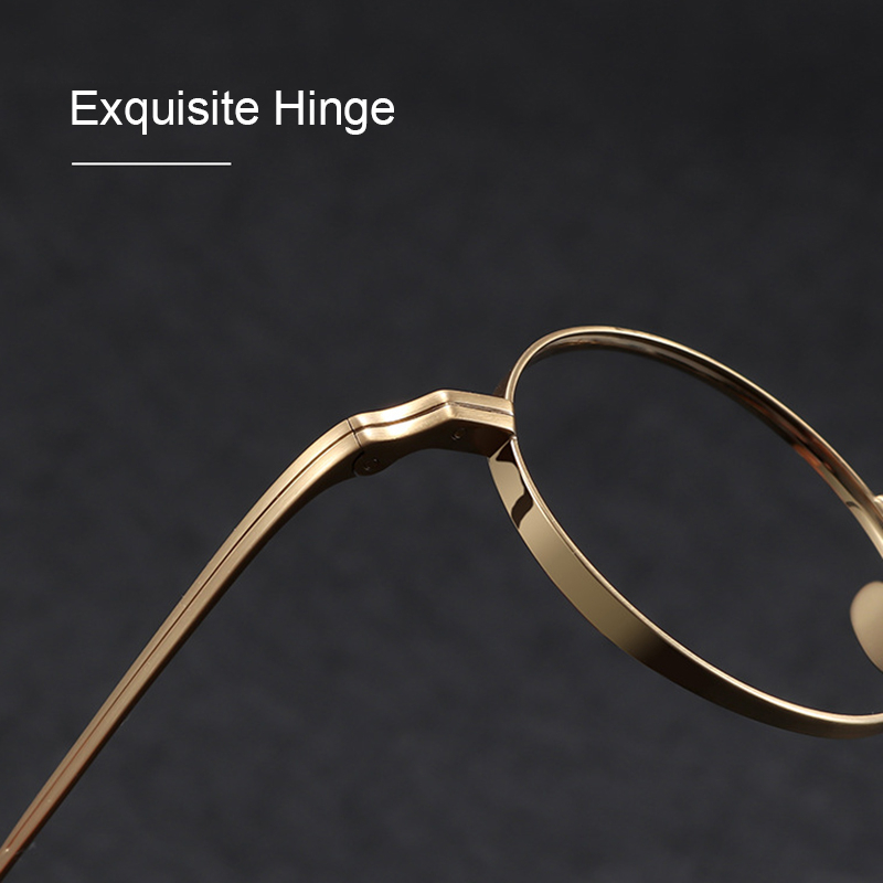 Fashion Small Round Glasses Frame Men Women Pure Titanium Ultralight ...