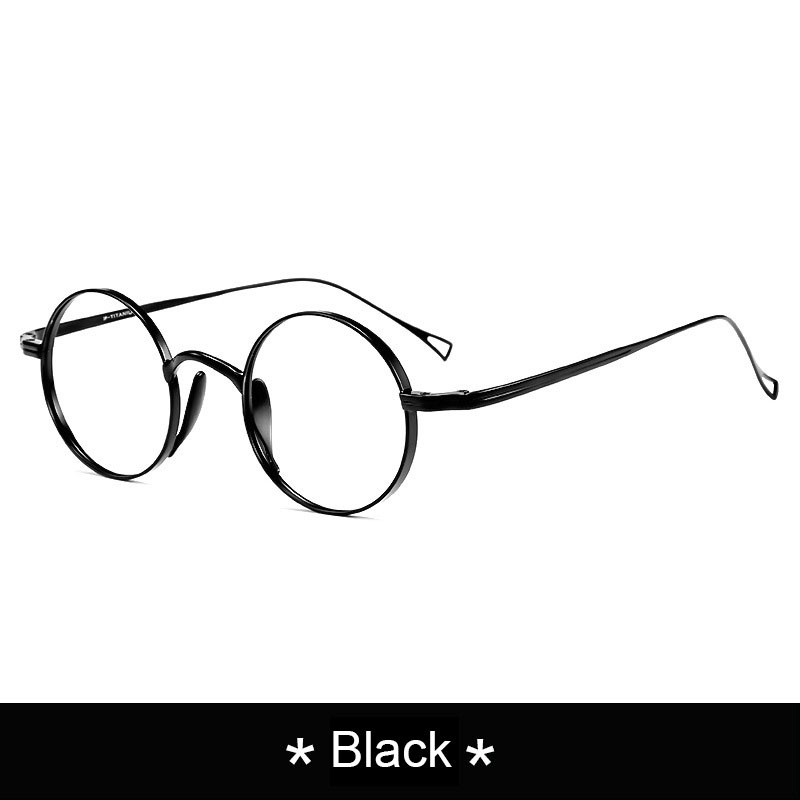 Fashion Small Round Glasses Frame Men Women Pure Titanium Ultralight ...