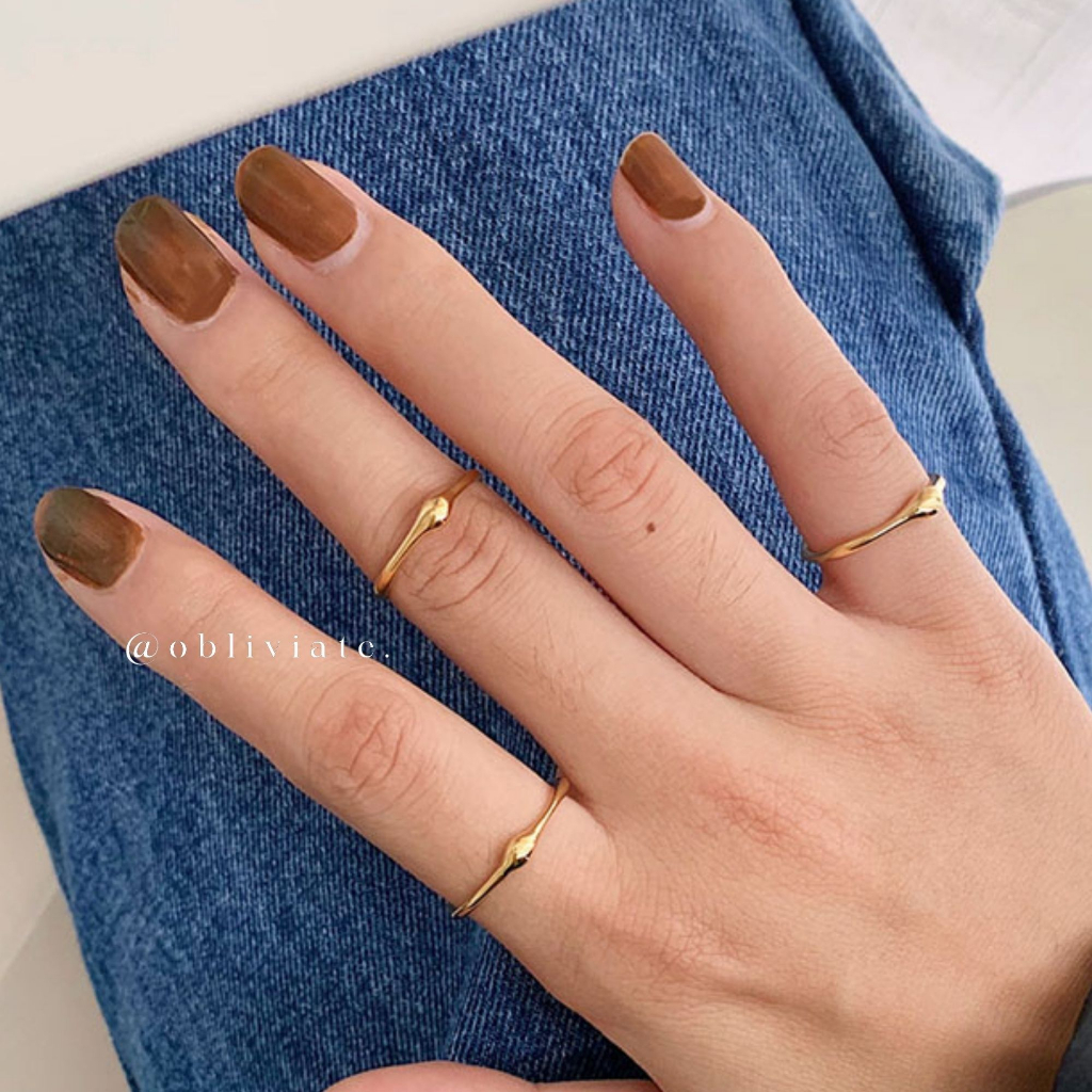 Basic Minimalist Bulge Irregular Simple Ring • Waterproof Non-Fade