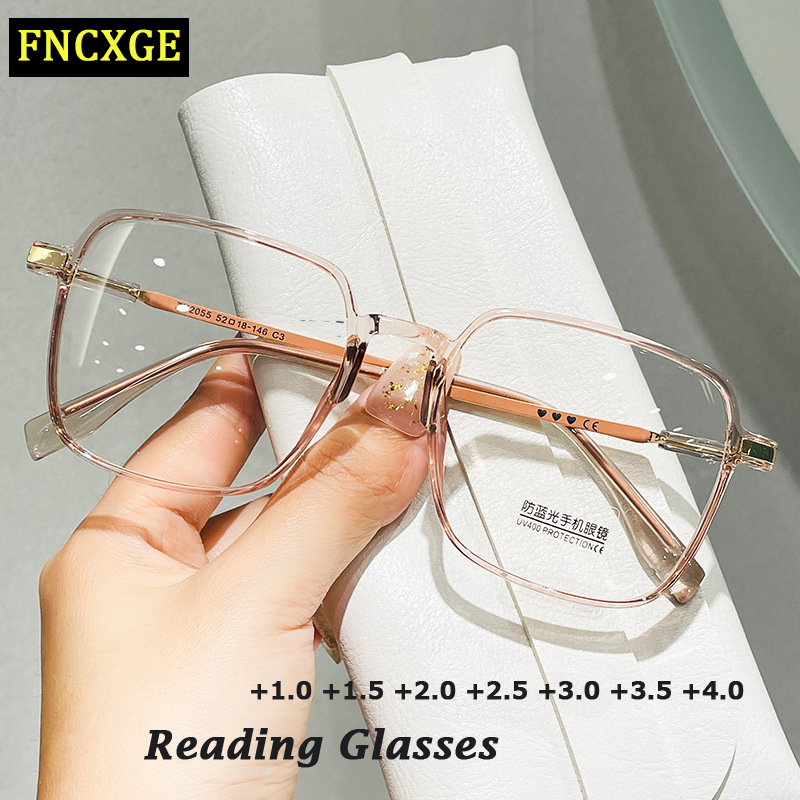 Fncxge Reading Glasses Anti Radiation With Grade 100 150 200 250 300 350 400 For Women Anti