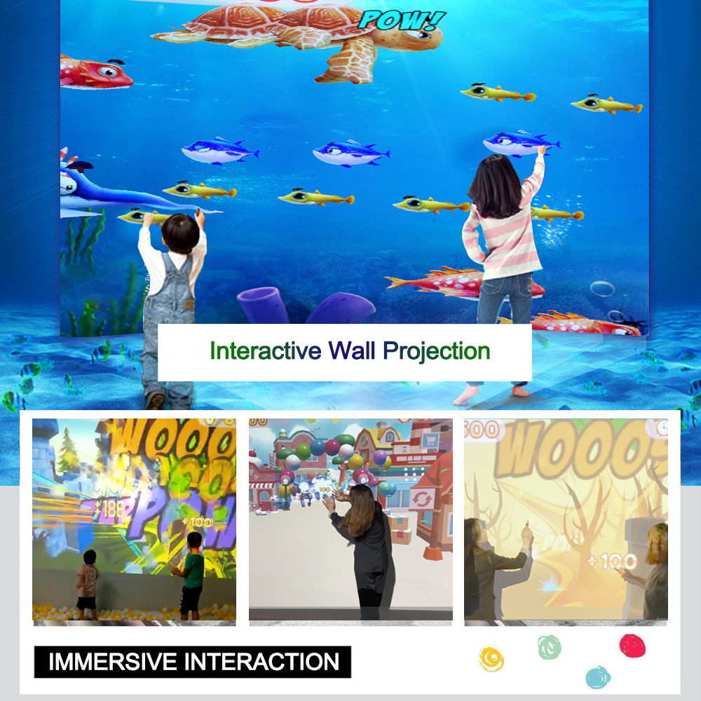 Kids Amusement Park Interactive Projector Touch Screen Play System Projection Wall Games