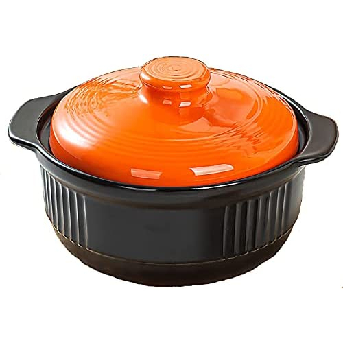 Lightweight Casserole Dish with Lid Stoneware Large Round Casserole