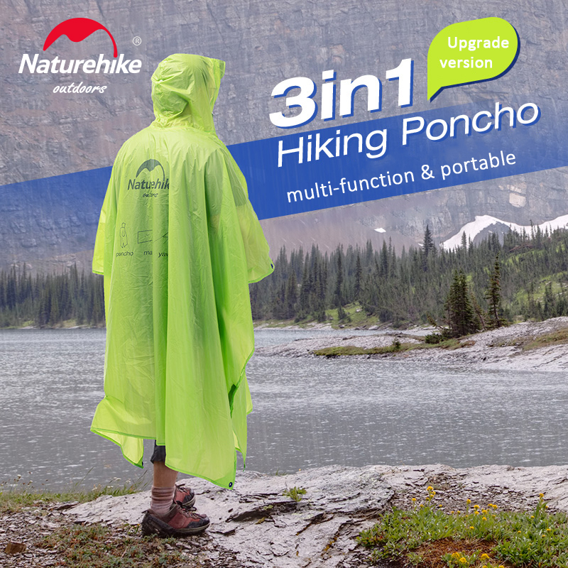 Naturehike 3 in 1 Multifunction Poncho Raincoat Hiking Fishing