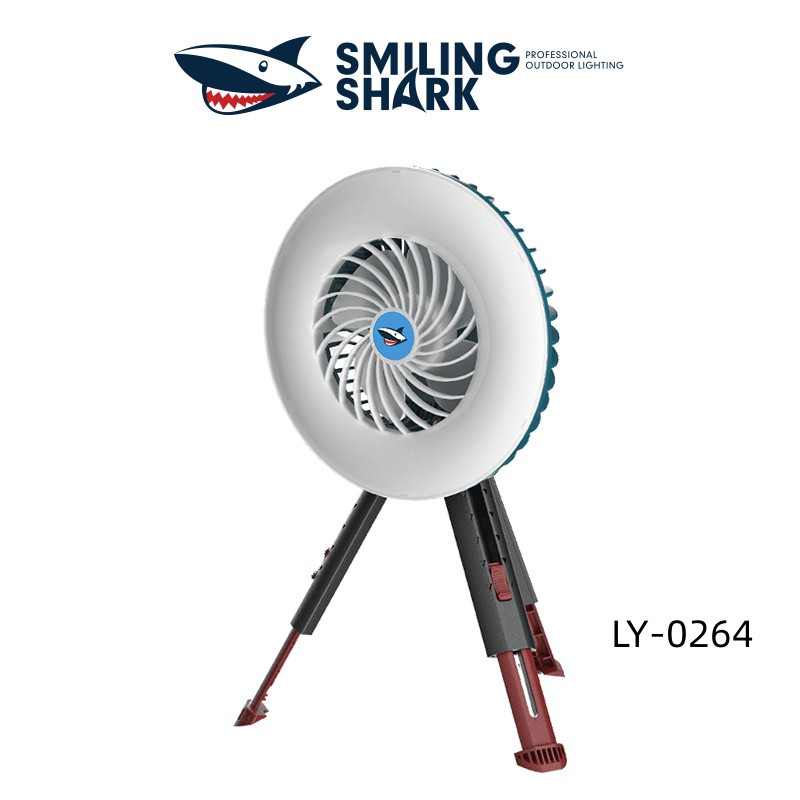 Smiling Shark LY0264 Solar USB Fan Camping Fan Wireless Fan Outdoor ...