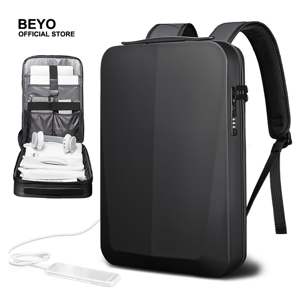 Waterproof Hard Case Laptop Bagpack Security Lock Business Backpack ...