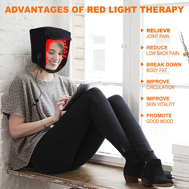 LED Red Light Treatment Cap Promotes Hair Growth and AntiHair Loss