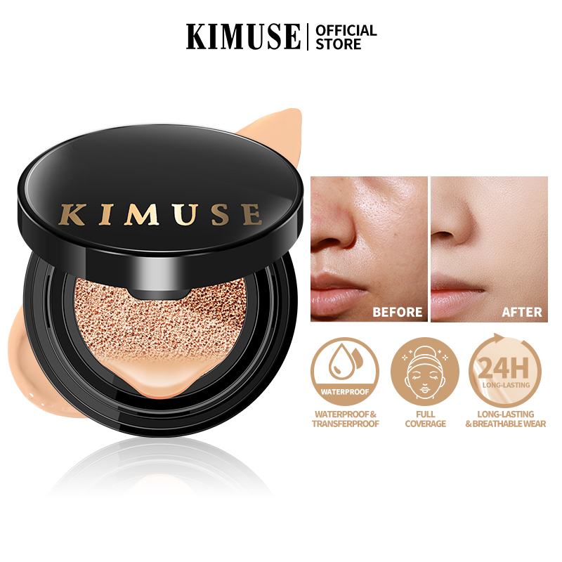 KIMUSE Air Cushion BB Cream Longlasting Waterproof Brighten Foundation Flawless Cushion