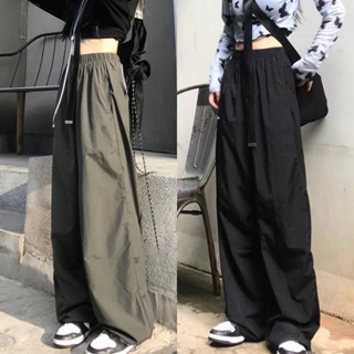 Fashion (Black)Y2K Pockets Cargo Pants For Women Straight Oversize Pants  Harajuku Vintage 90S Aesthetic Low Waist Trousers Wide Leg Baggy Jeans DOU