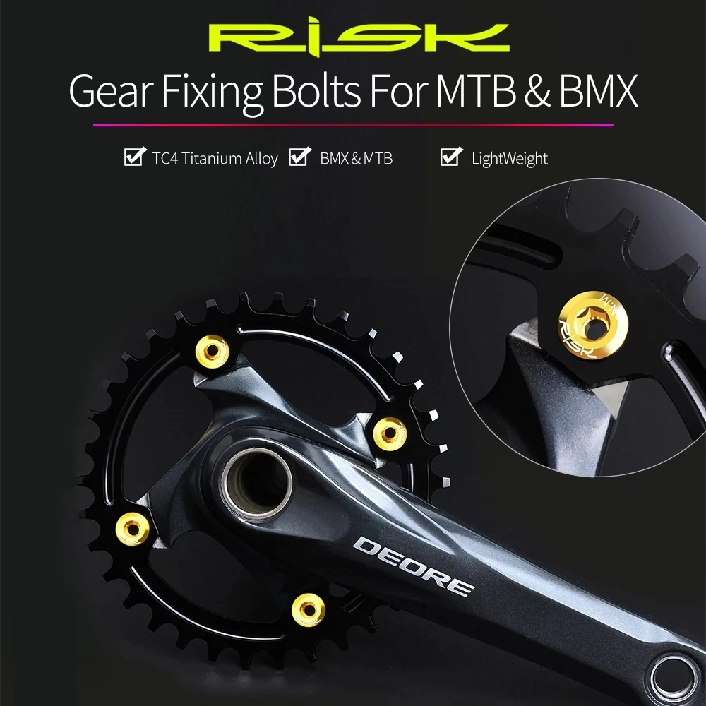 RISK MTB Road bicycle Crankset Chainring Bolts Nuts for BMX Fixed Gear ...