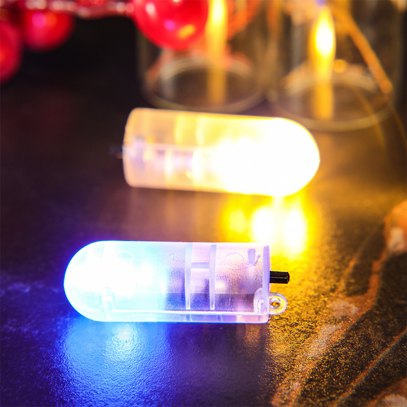 Mini Battery Powered Led Lights 12 Pcs White LED Small Submersible