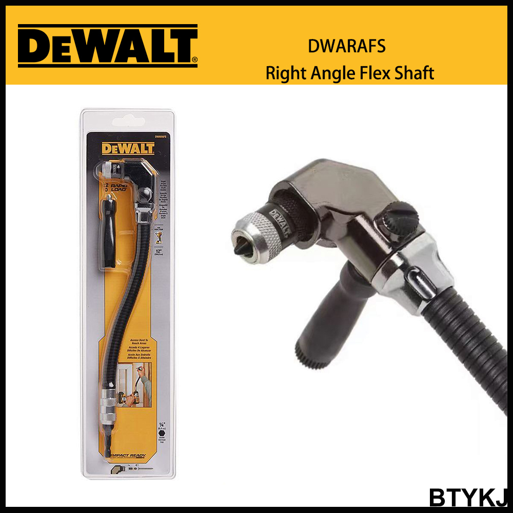 DEWALT DWARAFS Right Angle Flex Shaft 12"/300mm Electric Drill Screwdriver Universal Flexible