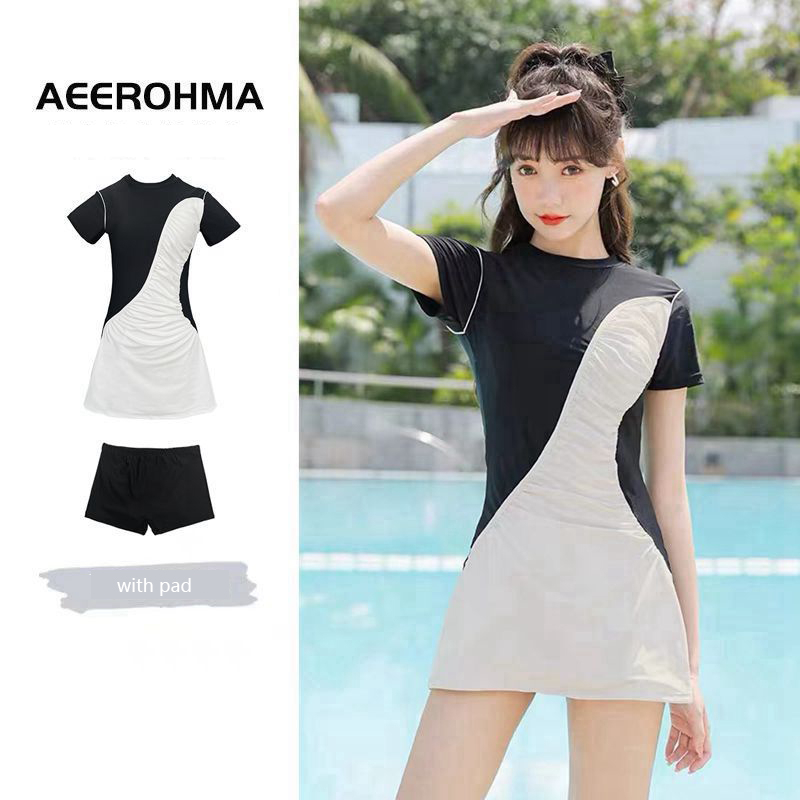 2024 New Sports One-piece rash guard Swimsuit for women Students ...