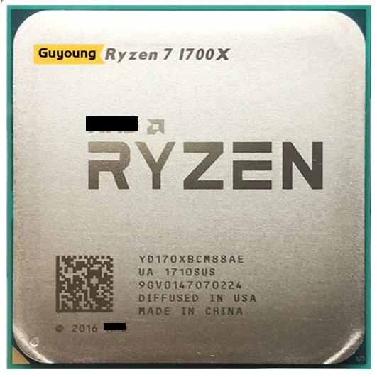 YZX Ryzen 7 1700X R7 1700X 3.4 GHz Used GAMING Zen 0.014 Eight-Core CPU ...