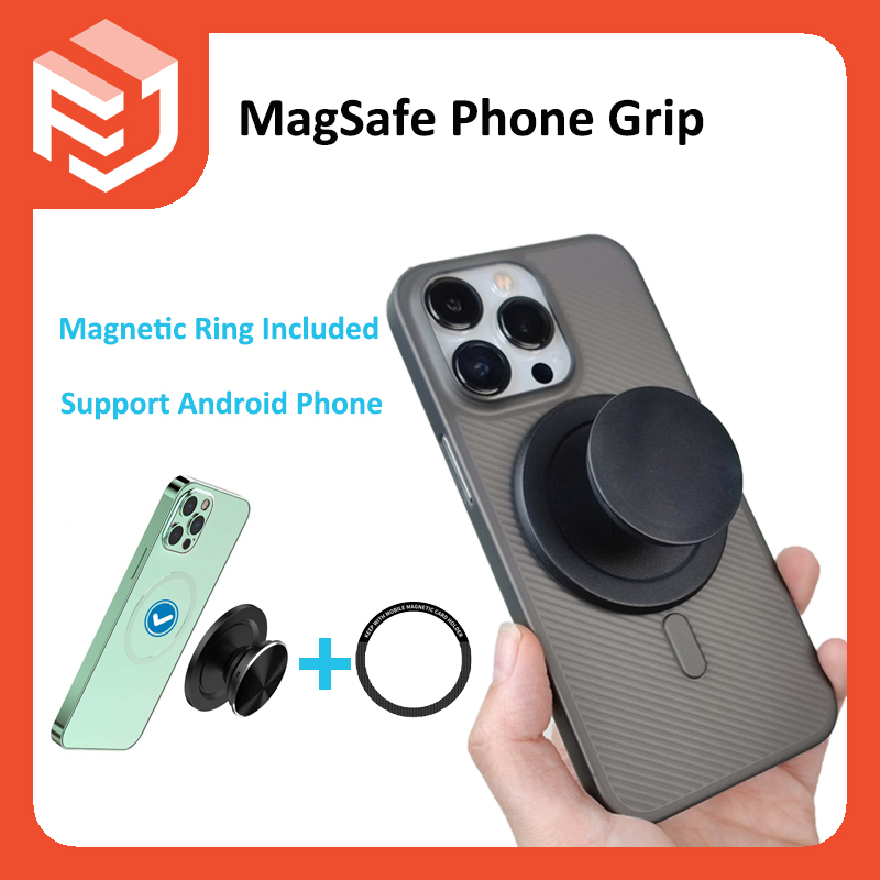 MagSafe Phone Grip with Swappable Top for Phones Tablets