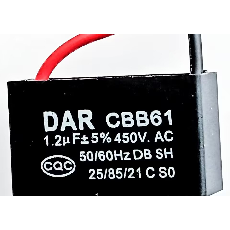 YXQ Ceiling Fan Capacitor 1uF 450V 2 Wire CBB61 SH Malta
