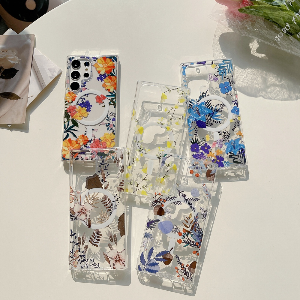 Multiple Flower Pattern Phone Case For Samsung Galaxy S25 S23 S24 FE ...