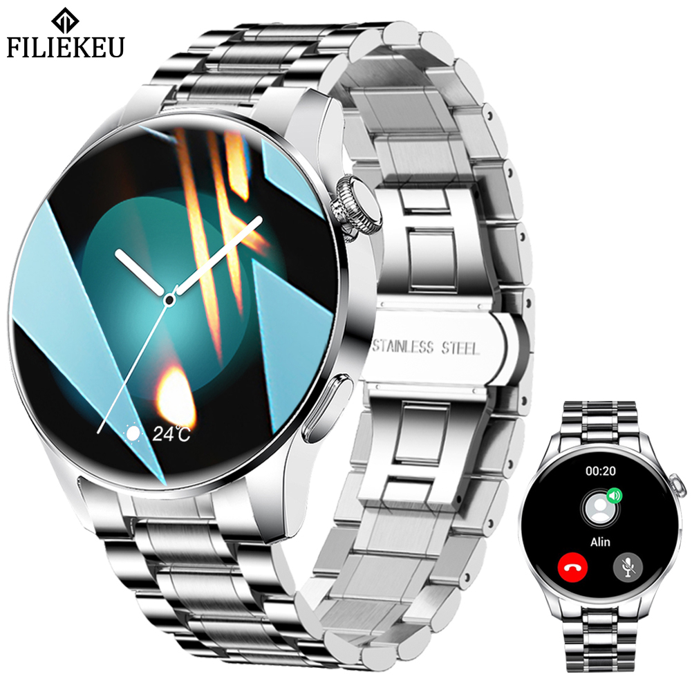FILIEKEU original smart watch HD full touch screen bluetooth call  waterproof sports fitness smart watch for men