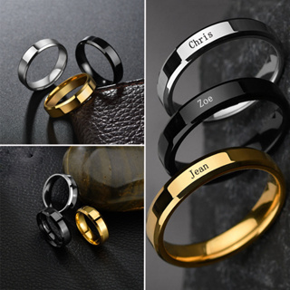 GoldChic Jewelry Personalized Men Black Tone Signet Ring Monogram Engraving  Custom Ring Men Name Initial Ring : : Clothing, Shoes & Accessories