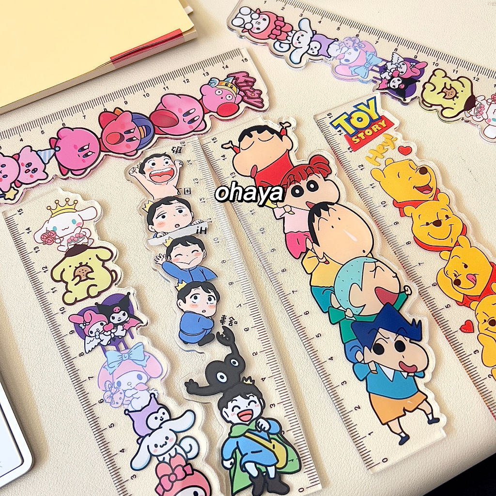 Ohaya irregular Sanrio Crayon Shin-chan ruler 15cm Cartoon student ...
