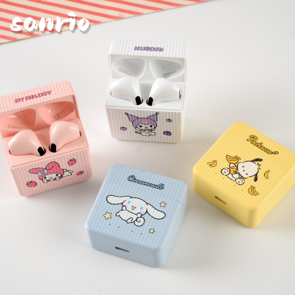 2023 New Sanrio kuromi melody Cinnamoroll Wireless Bluetooth Headset Half In Ear High Quality