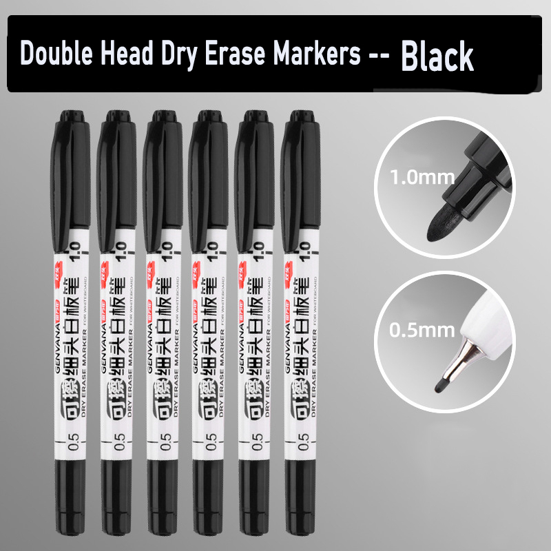Whiteboard Ultra Fine Markers Double Head Erasable Whiteboard