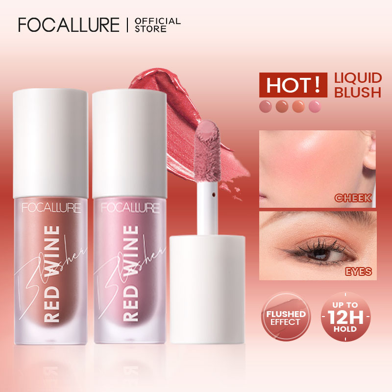 FOCALLURE Liquid Blush Hangover Red Wine Natural Cheek Tint Blusher