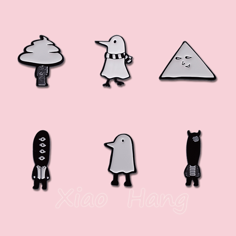 Funny Cartoon Goodnight Punpun Enamel Pins Oyasumi Punpun Brooch Lapel ...