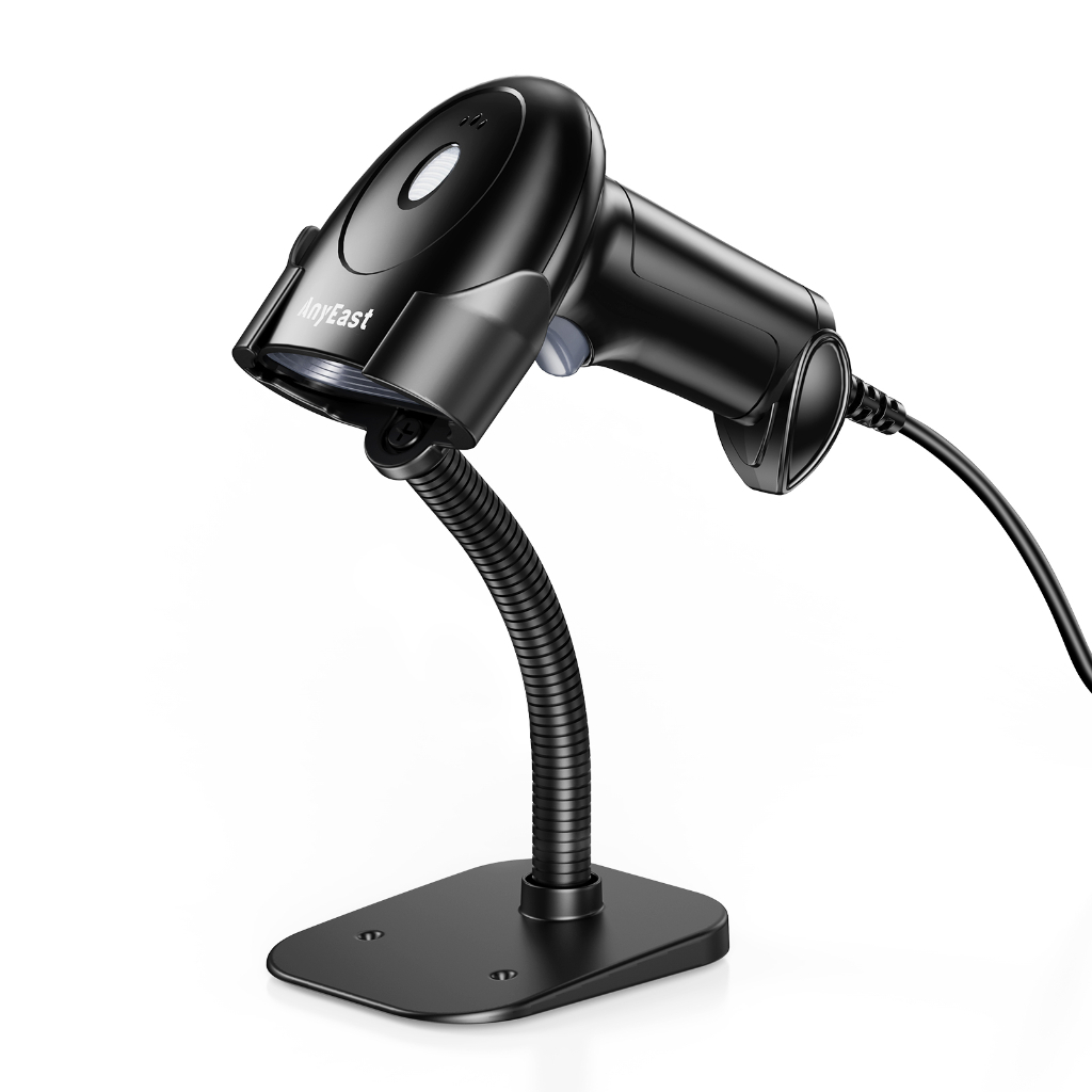 Barcode Scanner with Stand, Anyeast USB Wired Inventory 2D 1D QR Code ...