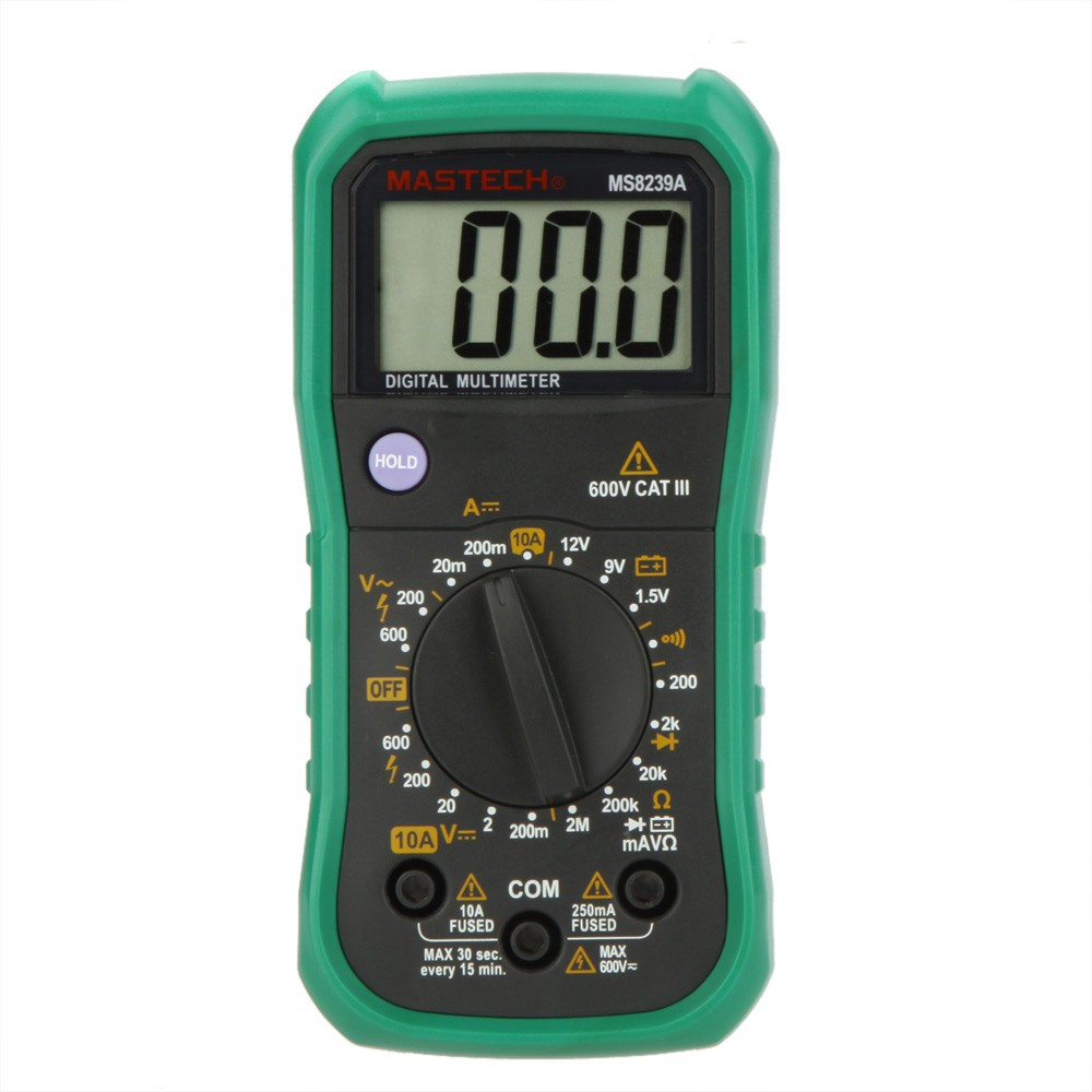 Mastech MS8239A Mini Digital Multimeter DMM AC/DC Voltmeter DC Ammeter