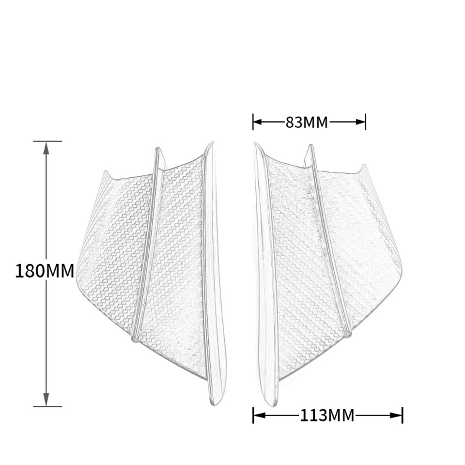 Motorcycle Side Winglet Wing Kit Spoiler Fairing Aerodynamic Winglets ...