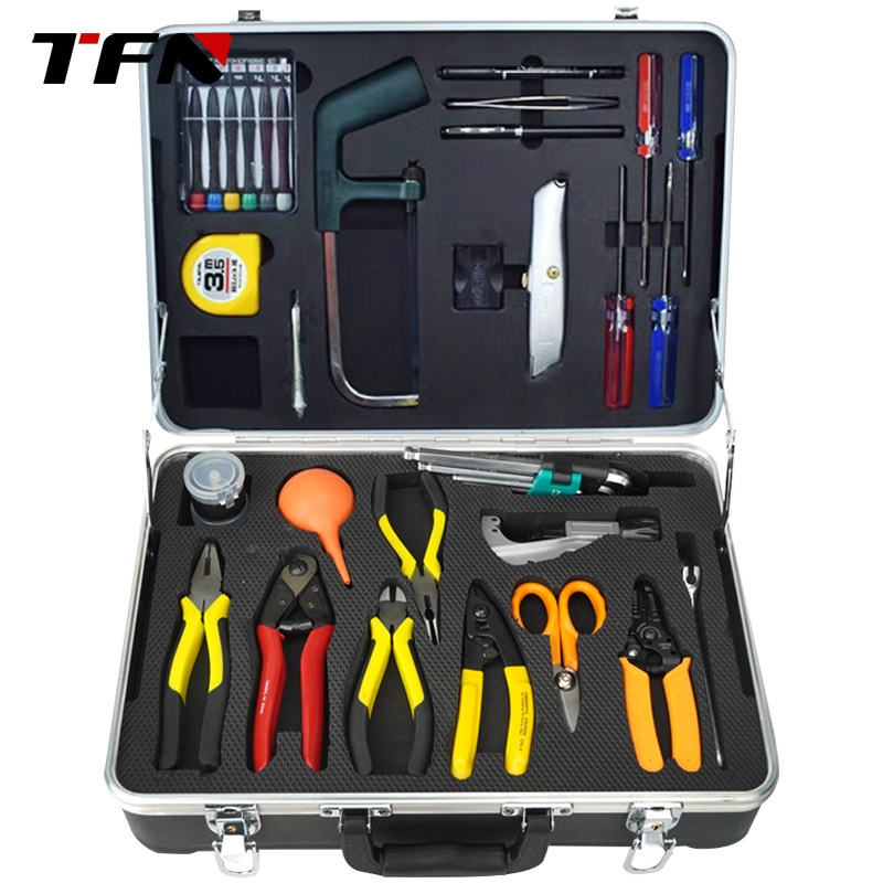 TFN TG2 21 PCS FTTH Optical Fiber Construction Tool Set Fiber Optic