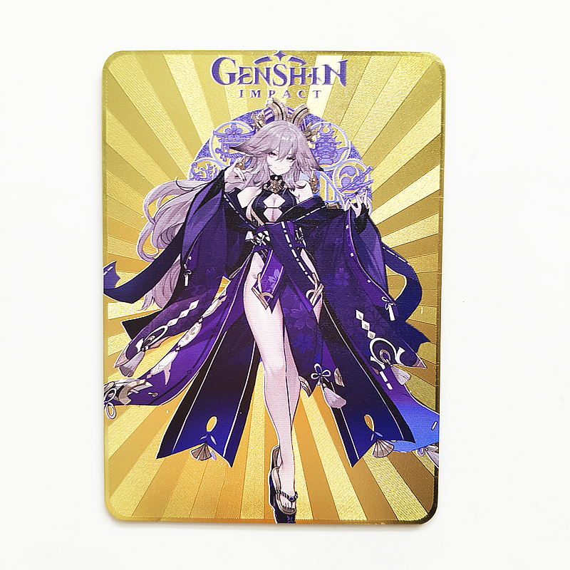 Card Collection Genshin ImpactMetal Card fan-fiction Special Colors ...