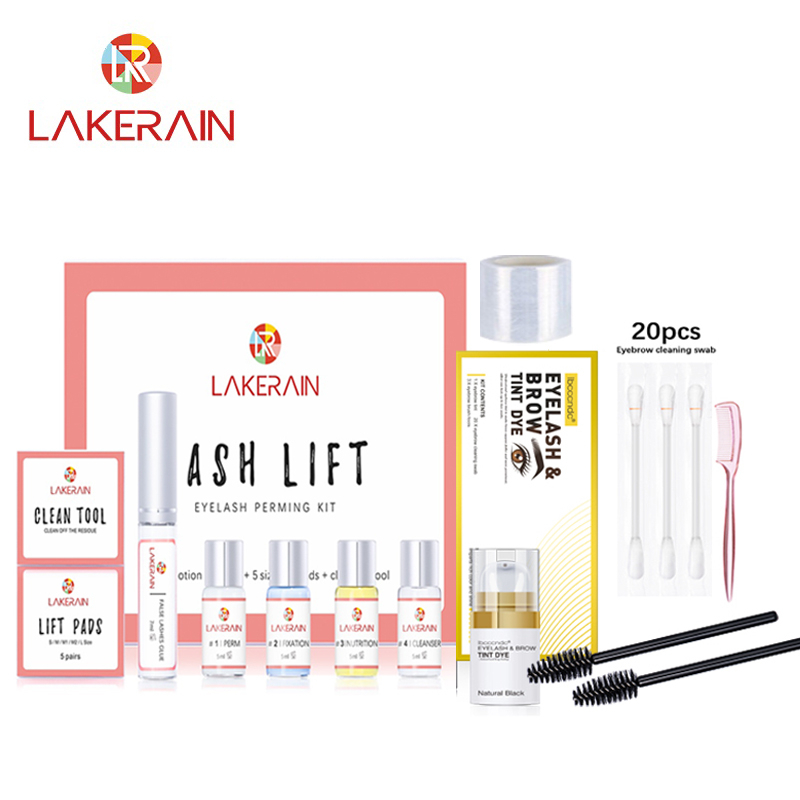 Lash & Eyebrow Tint Dye Kit and Keratin Lash Lift Kit With cling film,DIY Instant Fuller Eyelash