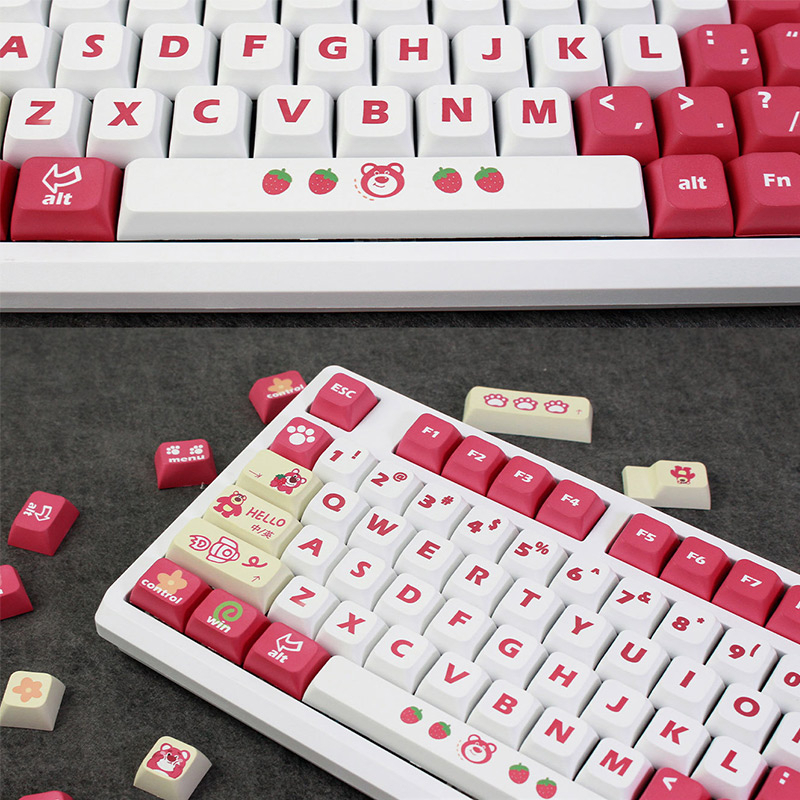 9.5mm Disney Pixar Strawberry Bear Lotso 122 Keycaps Class XDA Profile ...