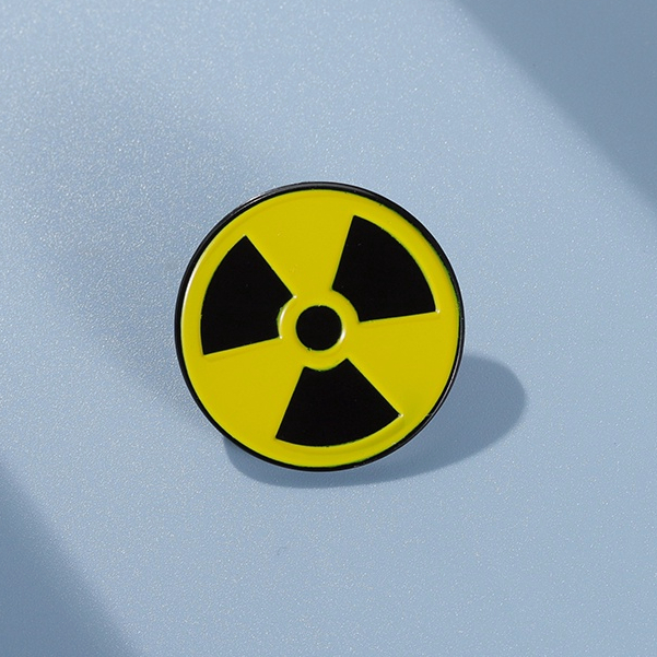 Radiation Enamel Pin Radiological Sign Brooch Collar Lapel Badges Pins