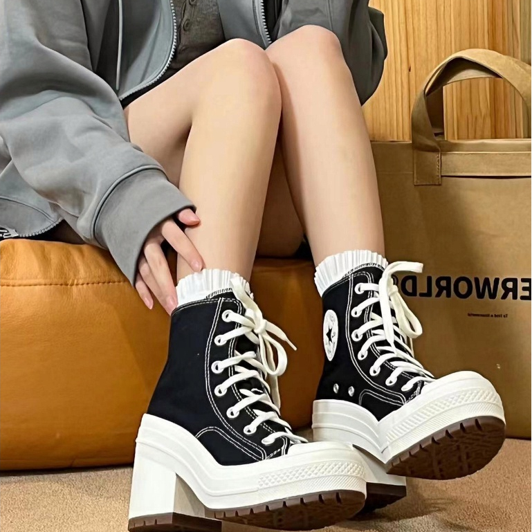 Converse Chuck 70 De Luxe Heel thick sole sponge cake retro high heels ...