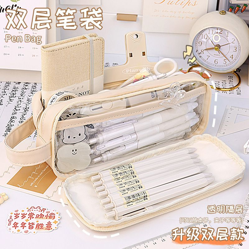 INS Multifunction Pencil Case Large Capacity Waterproof Pencil Box