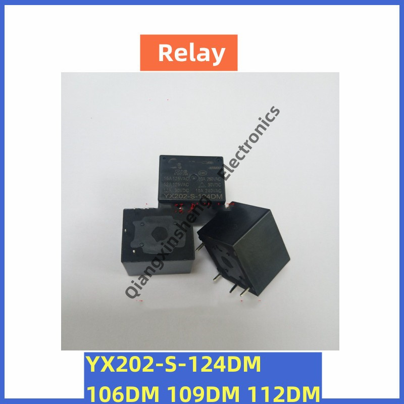 5 Stück YX202-S-112DM Relais 12V/24VDC – 15A 4-Pin Schließer Für Schaltungen & Elektronikprojekte
