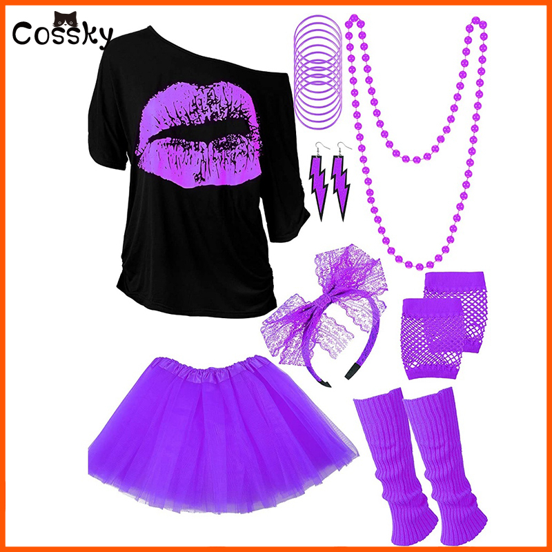 Women's 80s Costume Accessories Set Adult Tutu Skirt Leg Warmers - Main Image