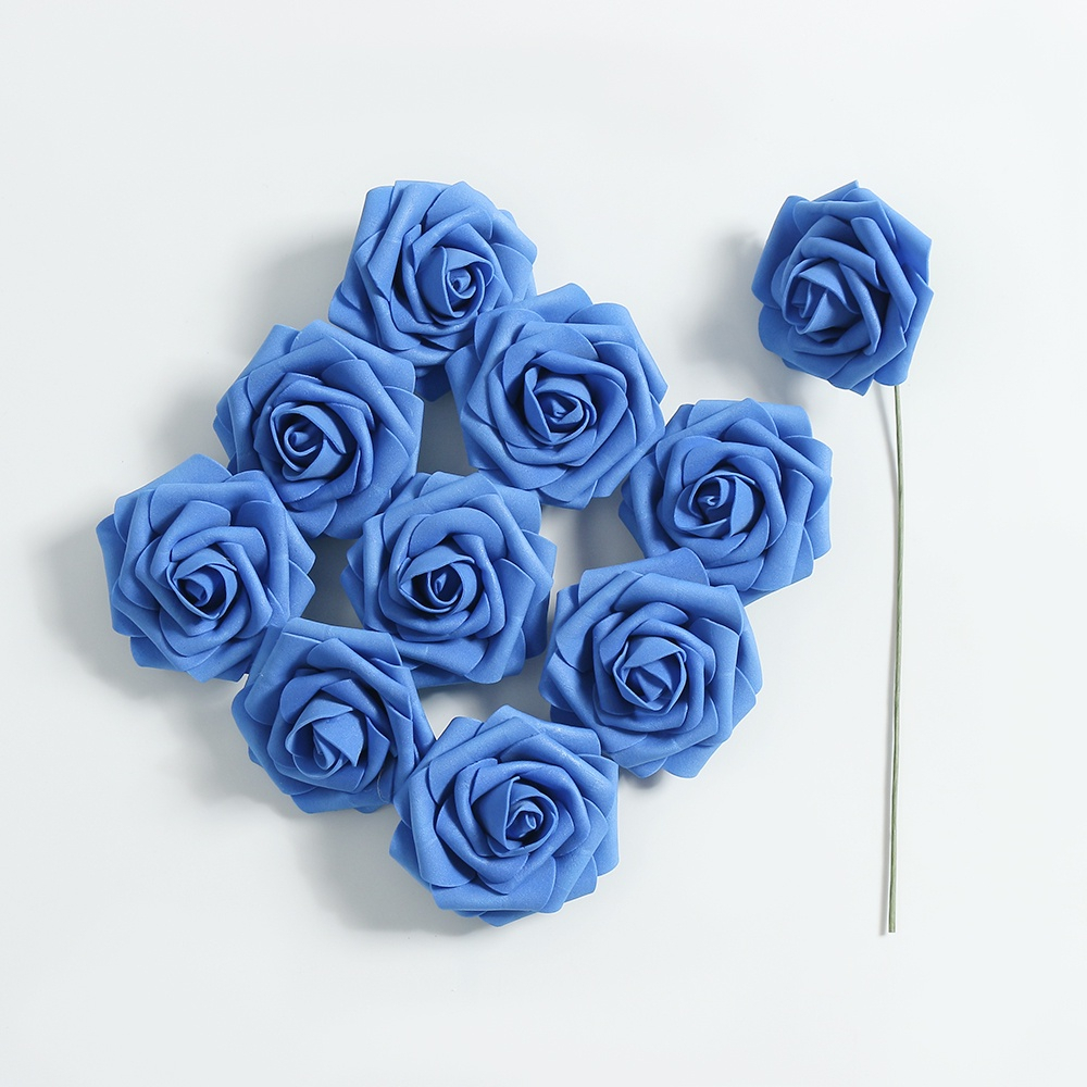 10pcs 8cm Rose Artificial Flowers Head PE Foam Fake Flowers Bride ...