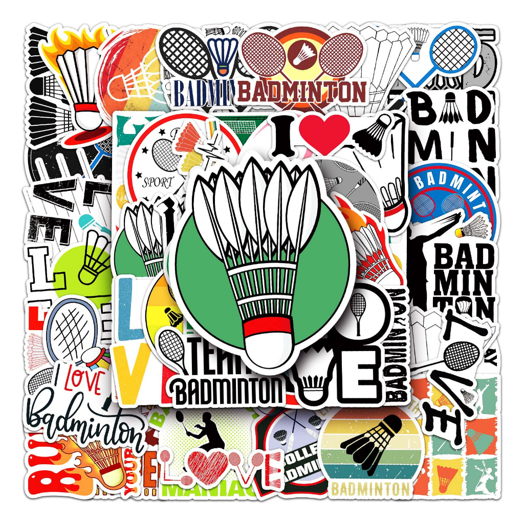 50 Piece Funny Badminton Stickers For laptops/phones/Guitar/Car DIY ...