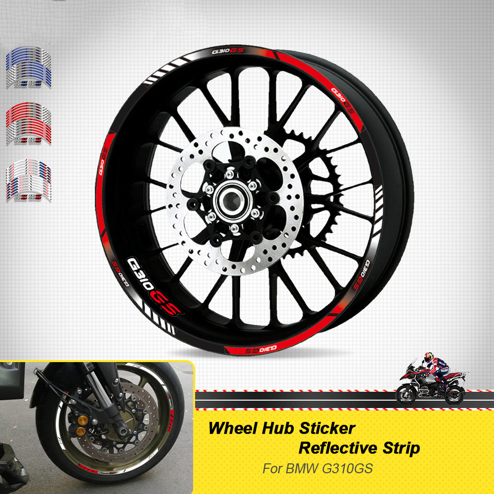 For BMW G310GS G310 G 310 GS Motorcycle Wheel Hub Sticker Rim Reflective Stickers stripe ...