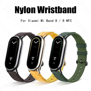 Bracelet For Xiaomi Mi Band 8 Strap Nylon Breathable Miband 8 Correa  Original Mi Band 8 NFC Straps Leather Wristband Replacement - AliExpress