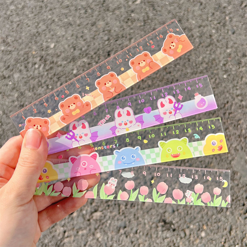 New Cute Cartoon 15cm Transparent Ruler | Shopee Philippines