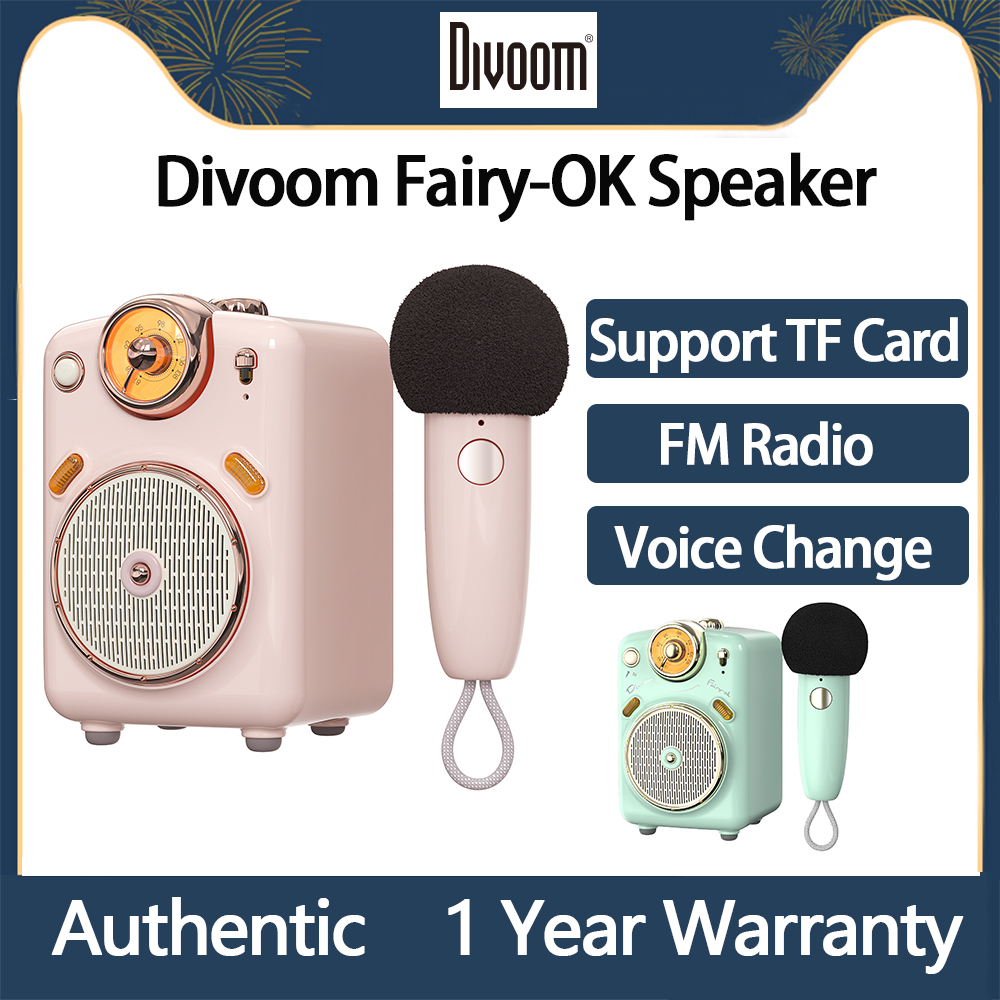 Original Divoom FairyOK Portable Bluetooth Speaker with Microphone