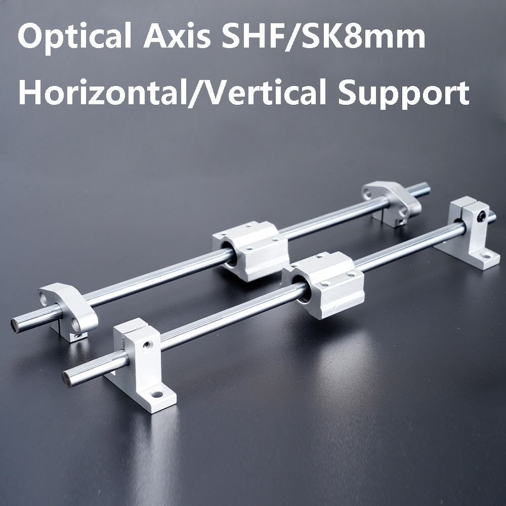 Horizontal Vertical 8mm Linear Guide Shaft Rod Rail Smooth Rod Motion Ball Bearing Slide Bushing